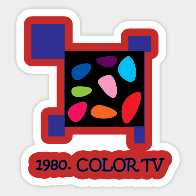 1980. Color TV Sticker by momomoma